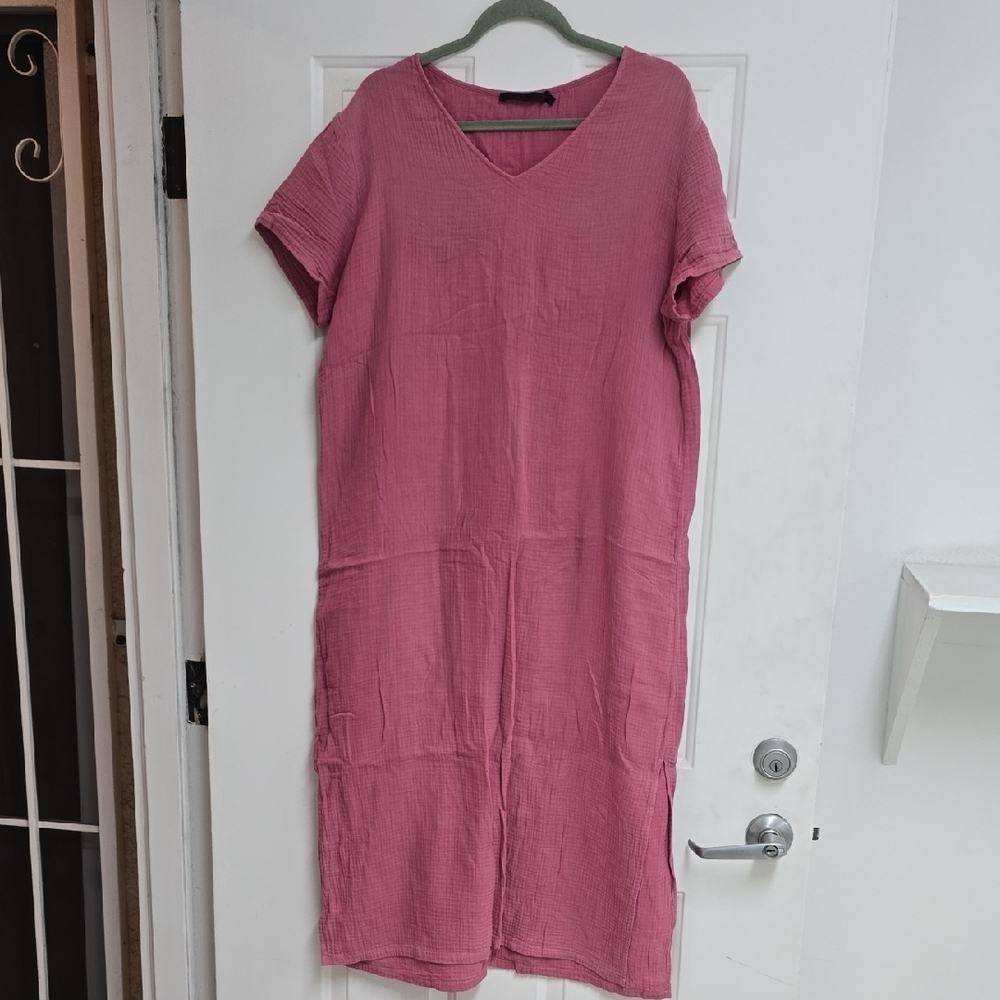 Jenni Kayne Cypress Caftan Dress Blush Lagenlook